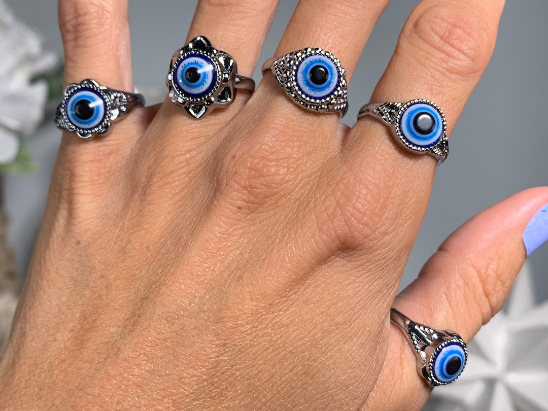 Evil Eye Ring, All Seeing Eye Ring, Protection Ring, Evil Eye Jewelry