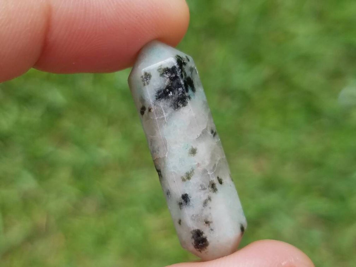 1.25 Mini Lotus Jasper Hexagonal Point Kiwi Jasper Etsy