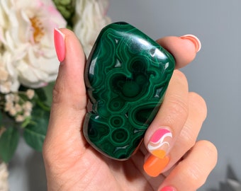 2.2" 56 mm Malachite Freeform, Polished Malachite, Malachite Specimen #68A