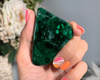 2.3" 60 mm Malachite Freeform, Polished Malachite, Malachite Specimen #62