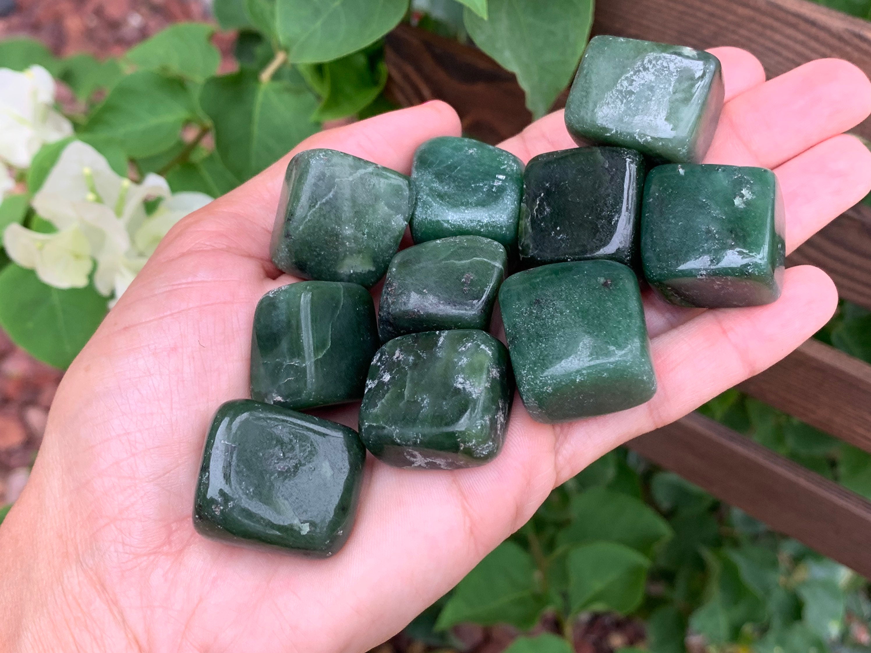Large Green Jade, Tumbled Jade, Green Jade, Jade Crystal