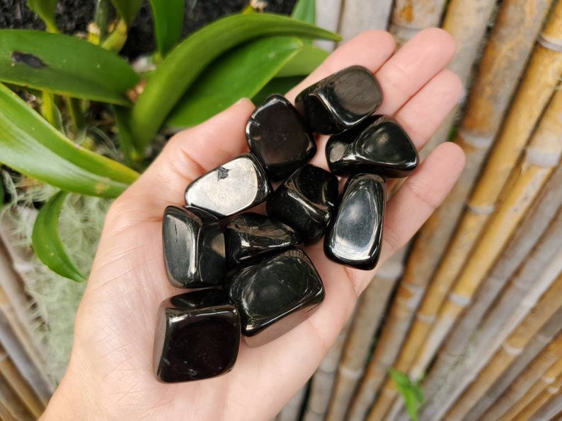 Jet Tumbled Jet Polished Jet Crystal Etsy