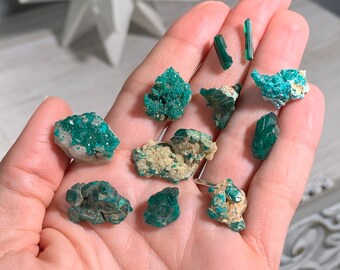 Micro Dioptase, Dioptase Cluster, Green Dioptase