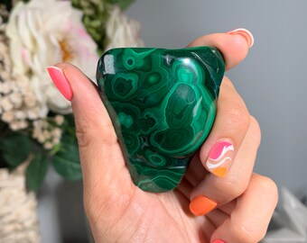 2.3" 59 mm Malachite Freeform, Polished Malachite, Malachite Specimen #87A