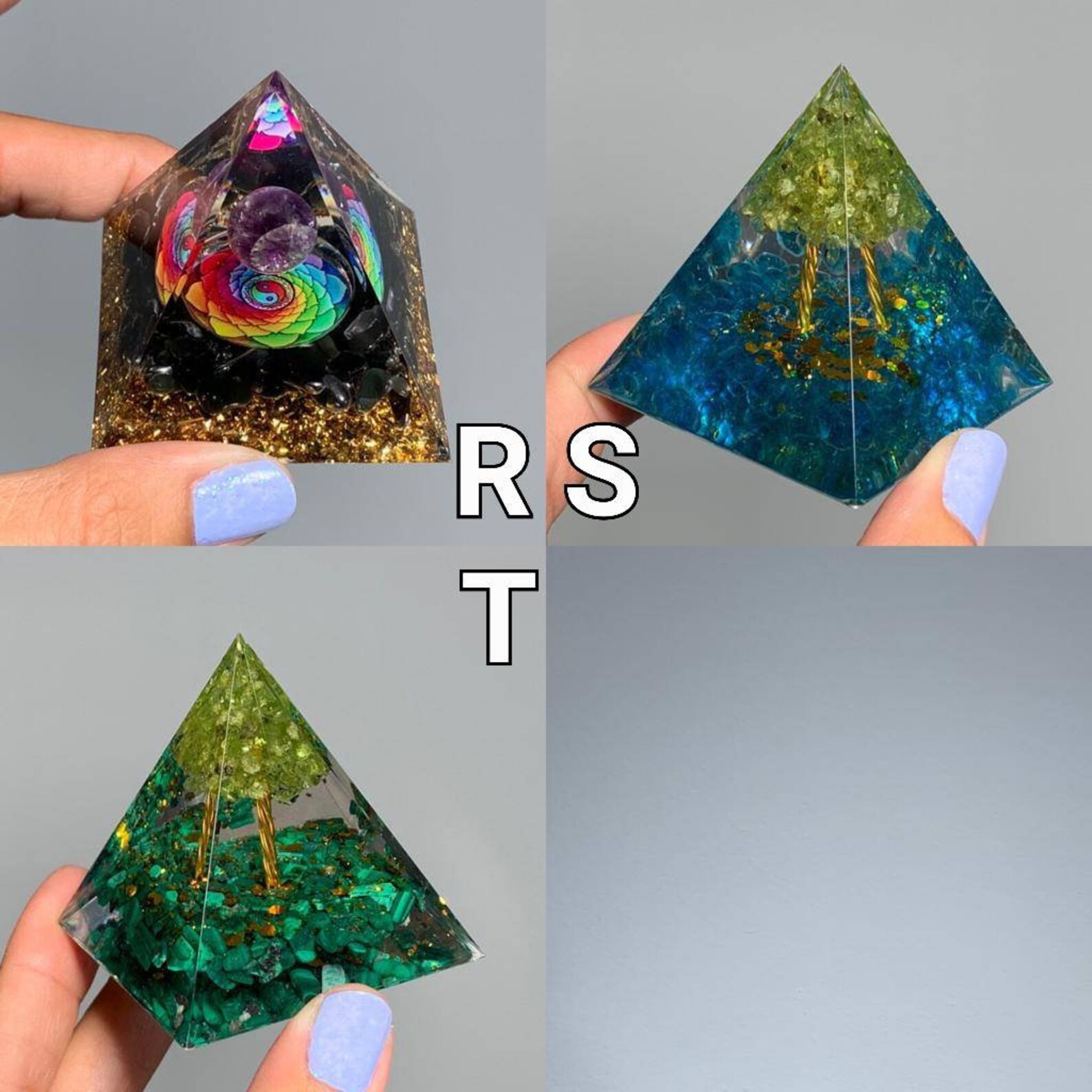 Orgonite Pyramid Orgonite Crystal and Copper Pyramid Crystal Etsy