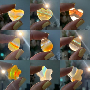 Iris Agate Cabochon, Iris Agate, Rainbow Agate, Rainbow Agate Slice, Natural Agate Slice