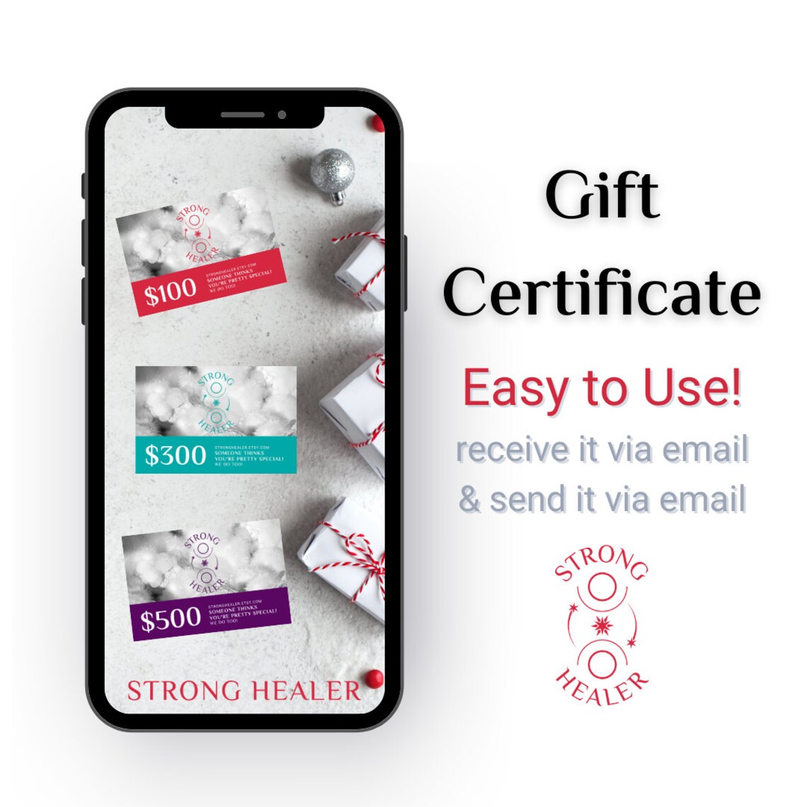 E-Gift Card Gift Certificate Printable Gift Card with Unique | Etsy
