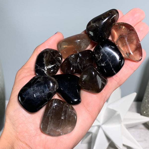 Large Madagascan Smoky Quartz, Tumbled Smoky Quartz, Smokey Quartz, Tumbled Smokey Quartz