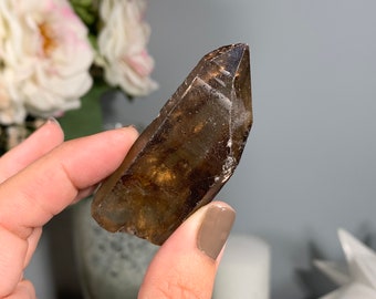 2.5" 64 mm Congo Smoky Citrine Point, Congo Citrine, DRC Citrine, Citrine, Genuine Citrine #48