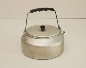 french Aluminium Kettle Vintage Kettle Military Camping