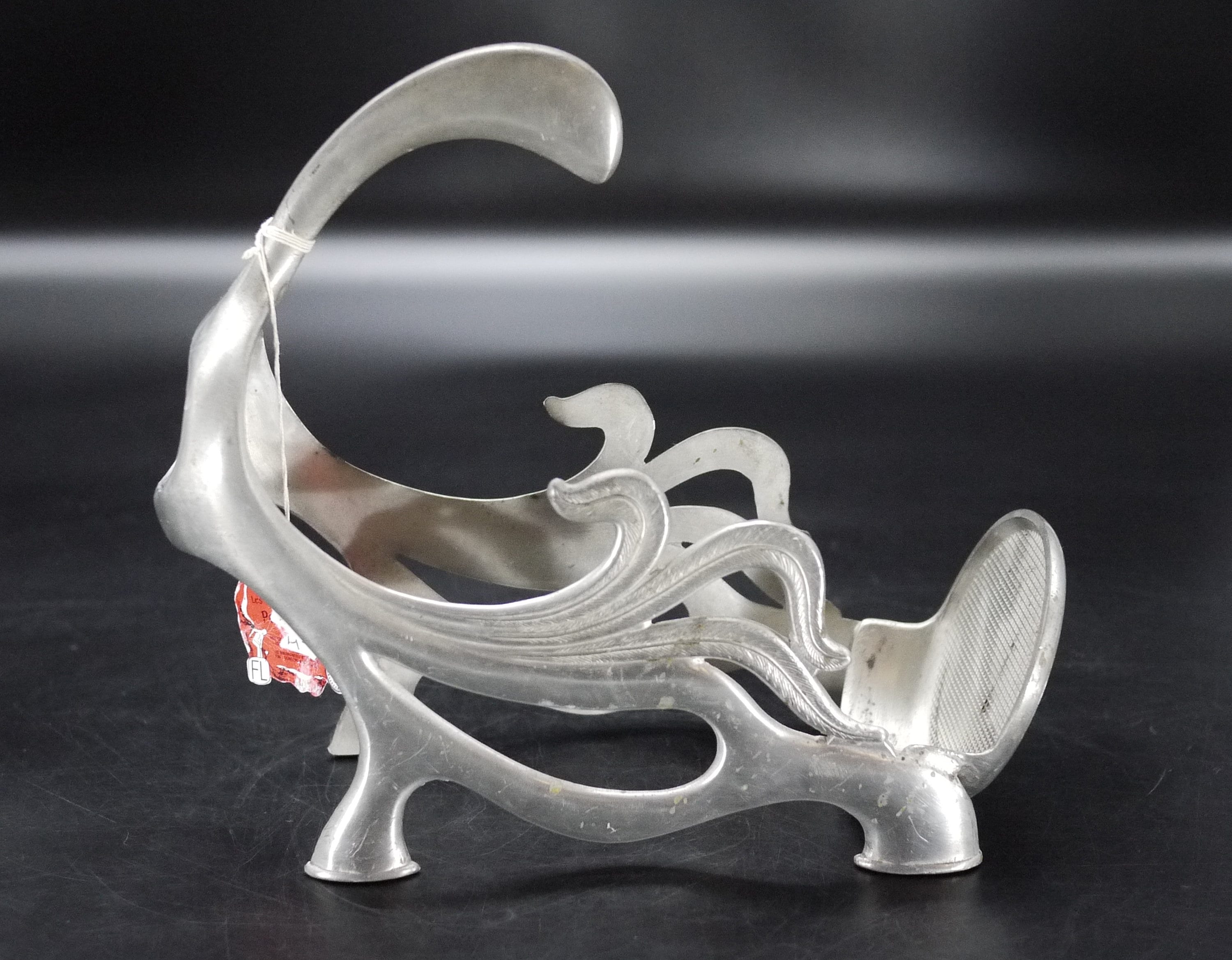 Pewter Wine Pouring Basket. Sommelier Gift