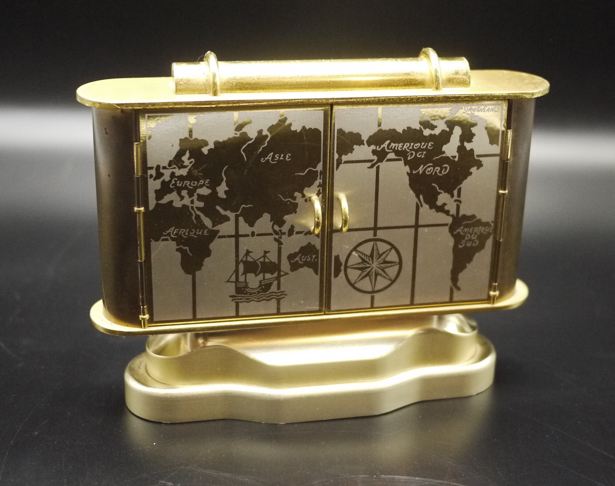 Vintage Brass Cigarette Dispenser with Music Box