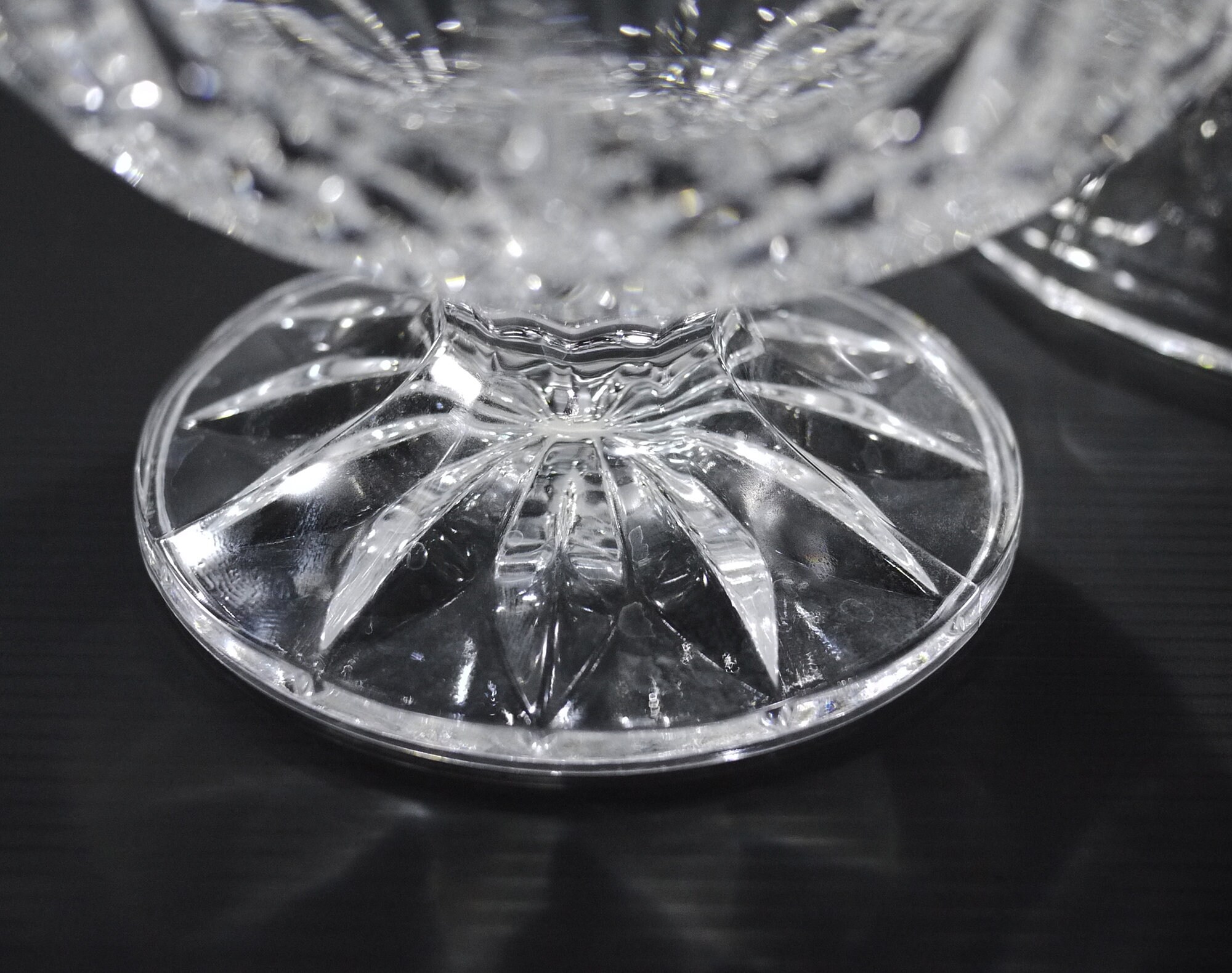 French Vintage Crystal Candy Dish with Lid