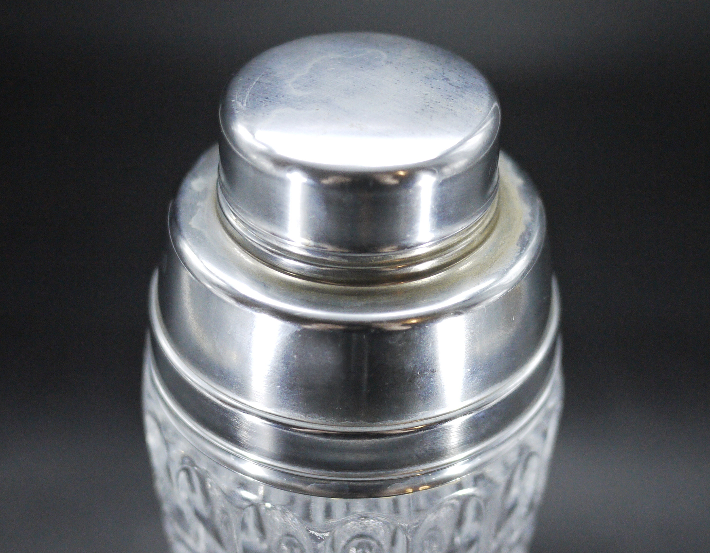 Vintage French Cut Crystal Cocktail Shaker