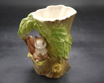 Vintage Squirrel Vase English Pottery Decorative Small Flower Vase by Eastgate Withernsea