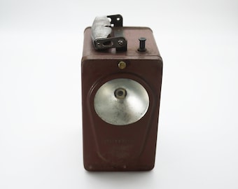 French Metal Railroad Signal Lamp Vintage Industrial Lamp Madec Paris