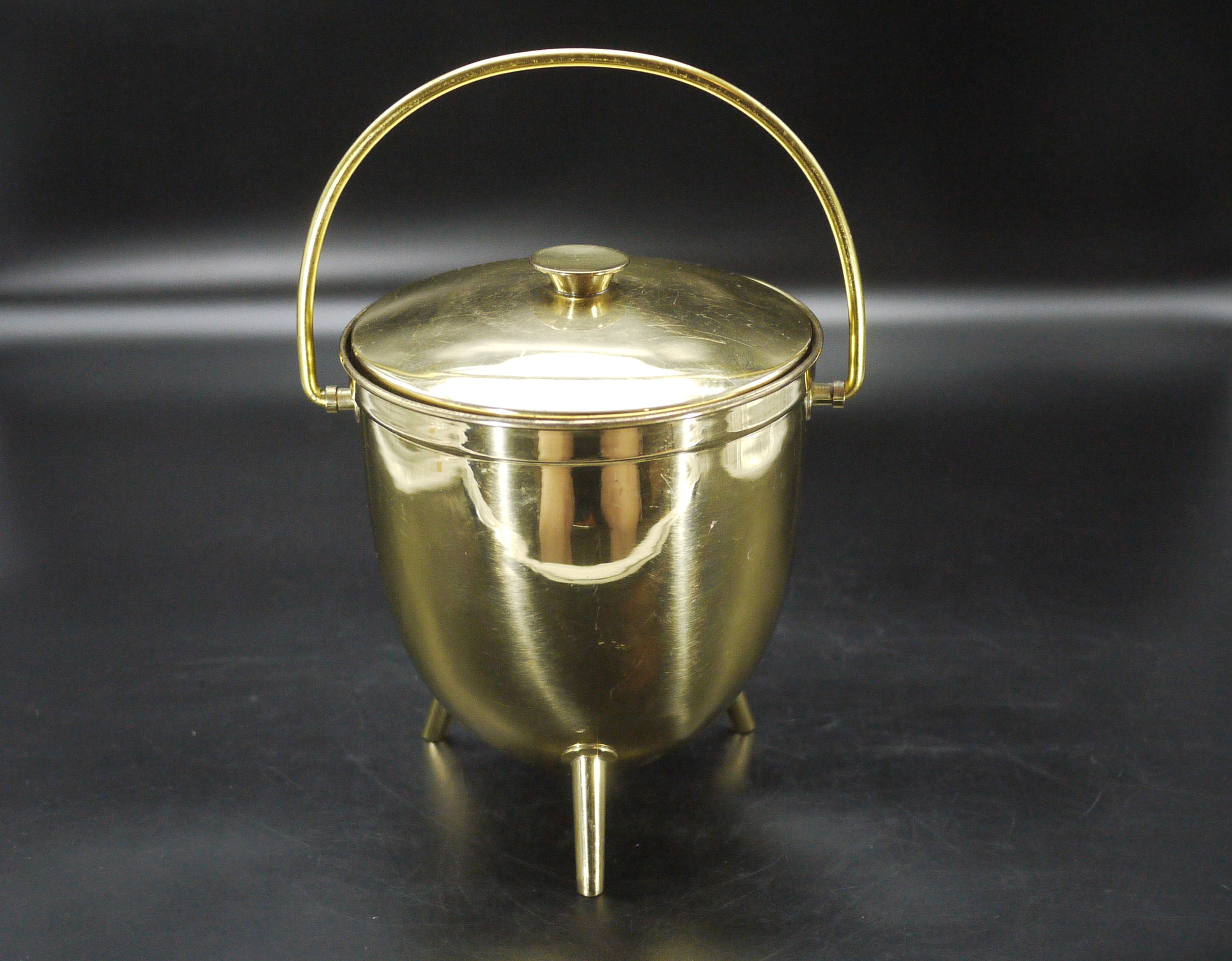 1950s Space Age Gold Ice Bucket with Lid