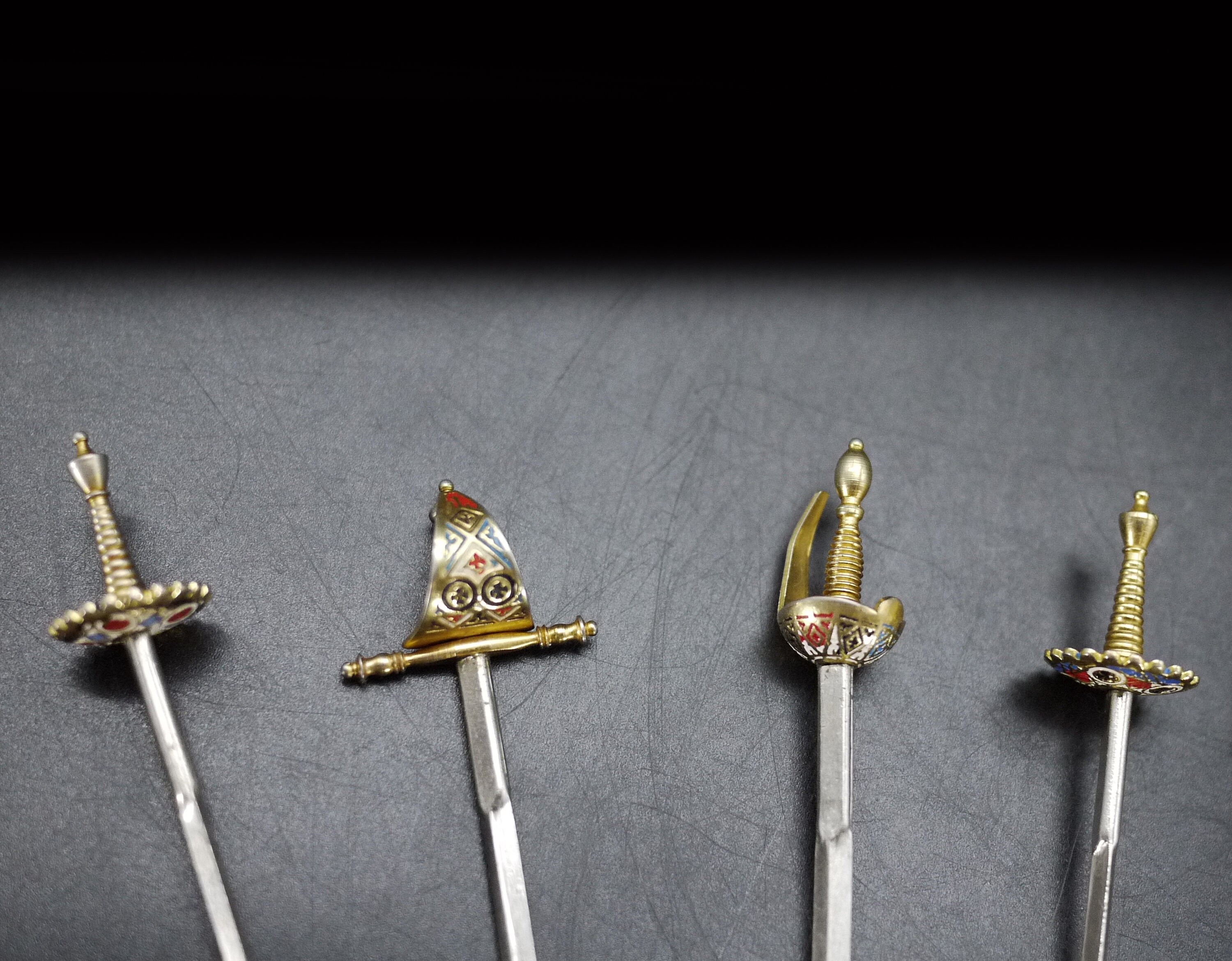 Vintage Brass Sword Cocktail Picks