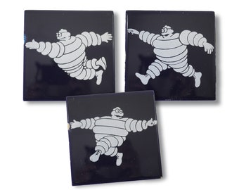 Vintage Michelin Bibendum Tiles – 1950s Onda Spain Ceramic Advertising