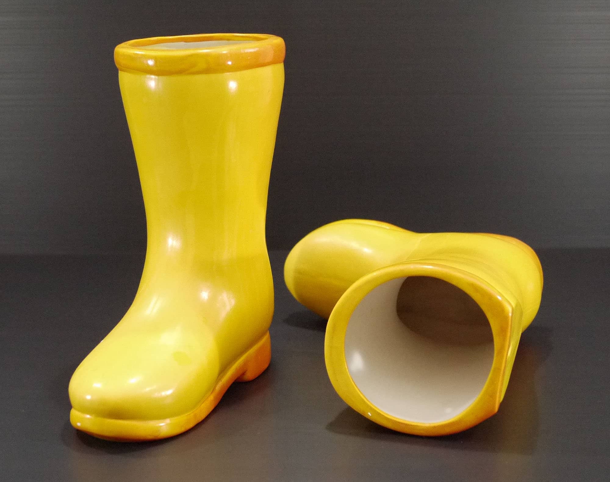 Pair of Vintage Rain Boots Ceramic Planter Etsy