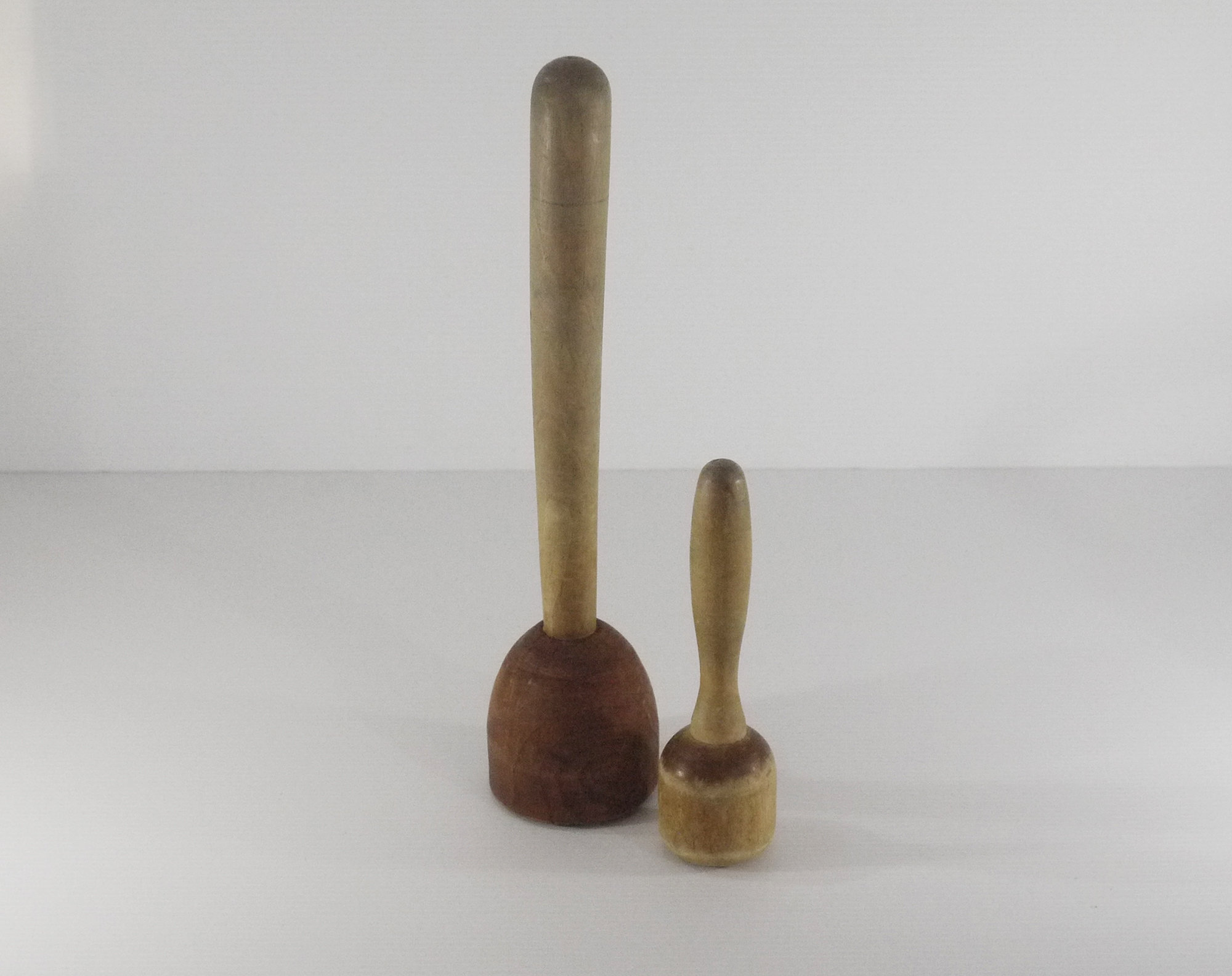 French Antique Wooden Potato Masher Set of 2