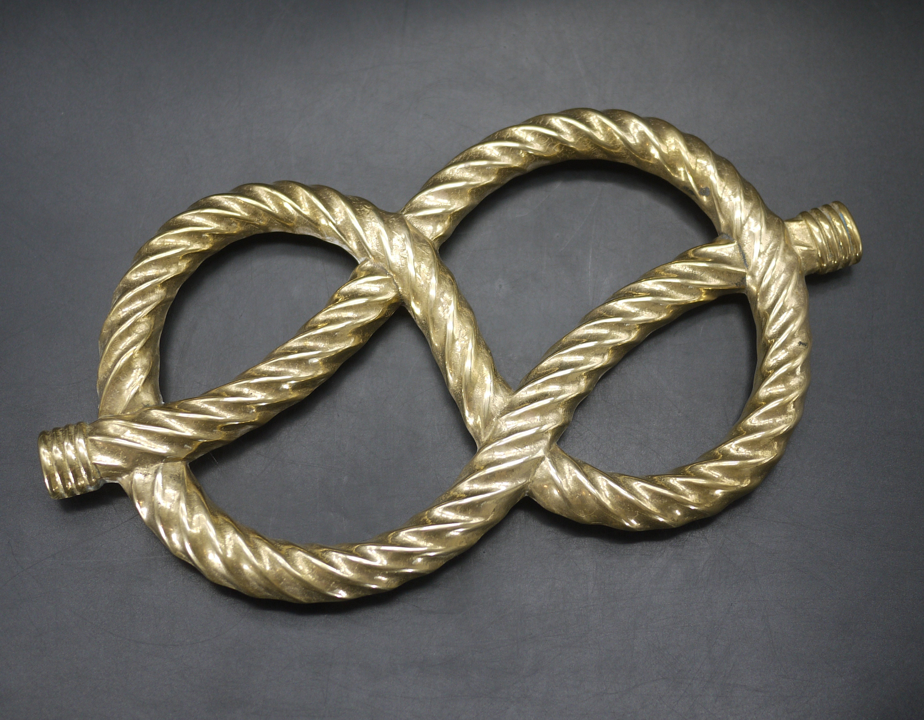 Vintage French Brass Rope Trivet