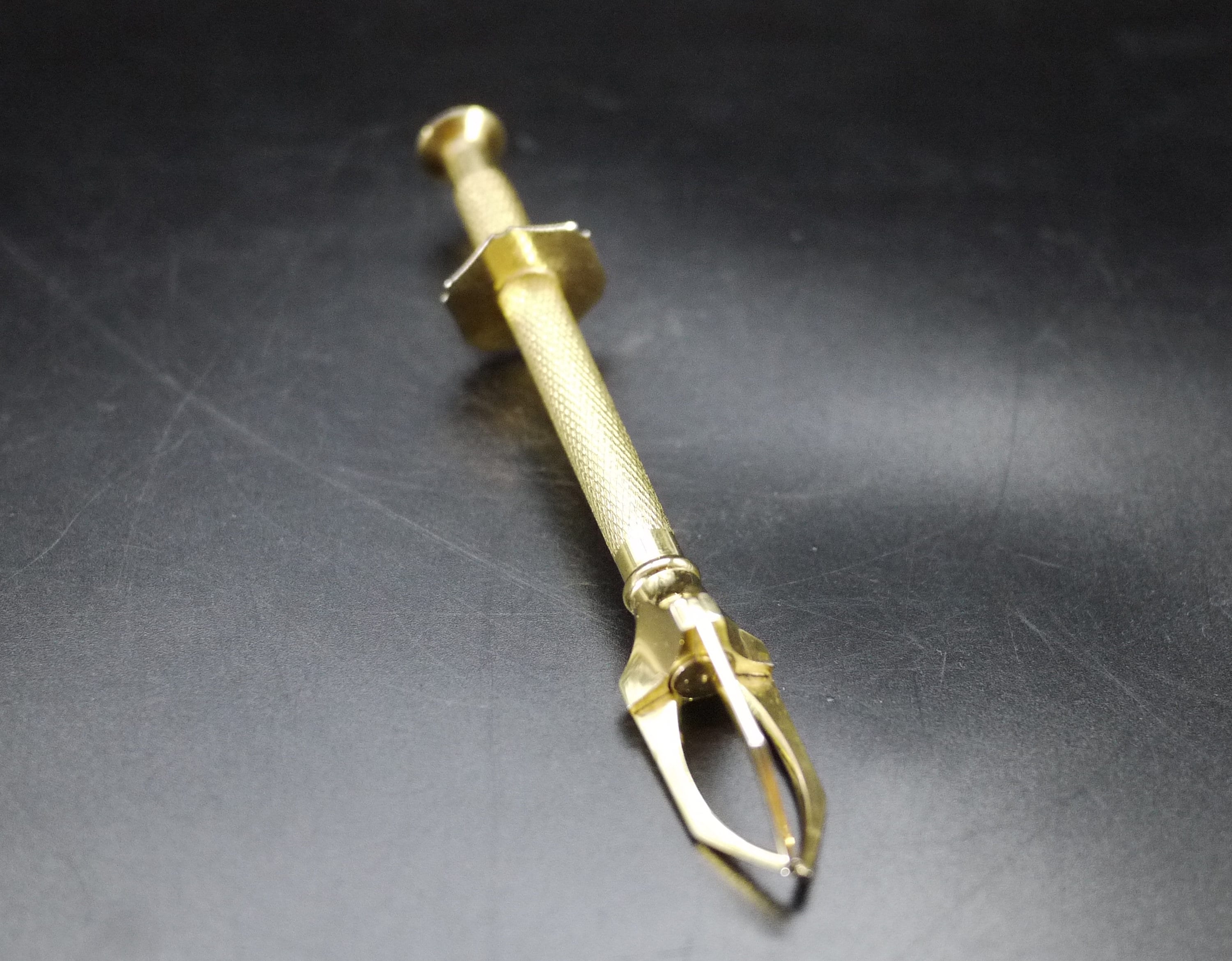 French Mechanical Sugar Tongs Gold Plated Ice Cube Tongs