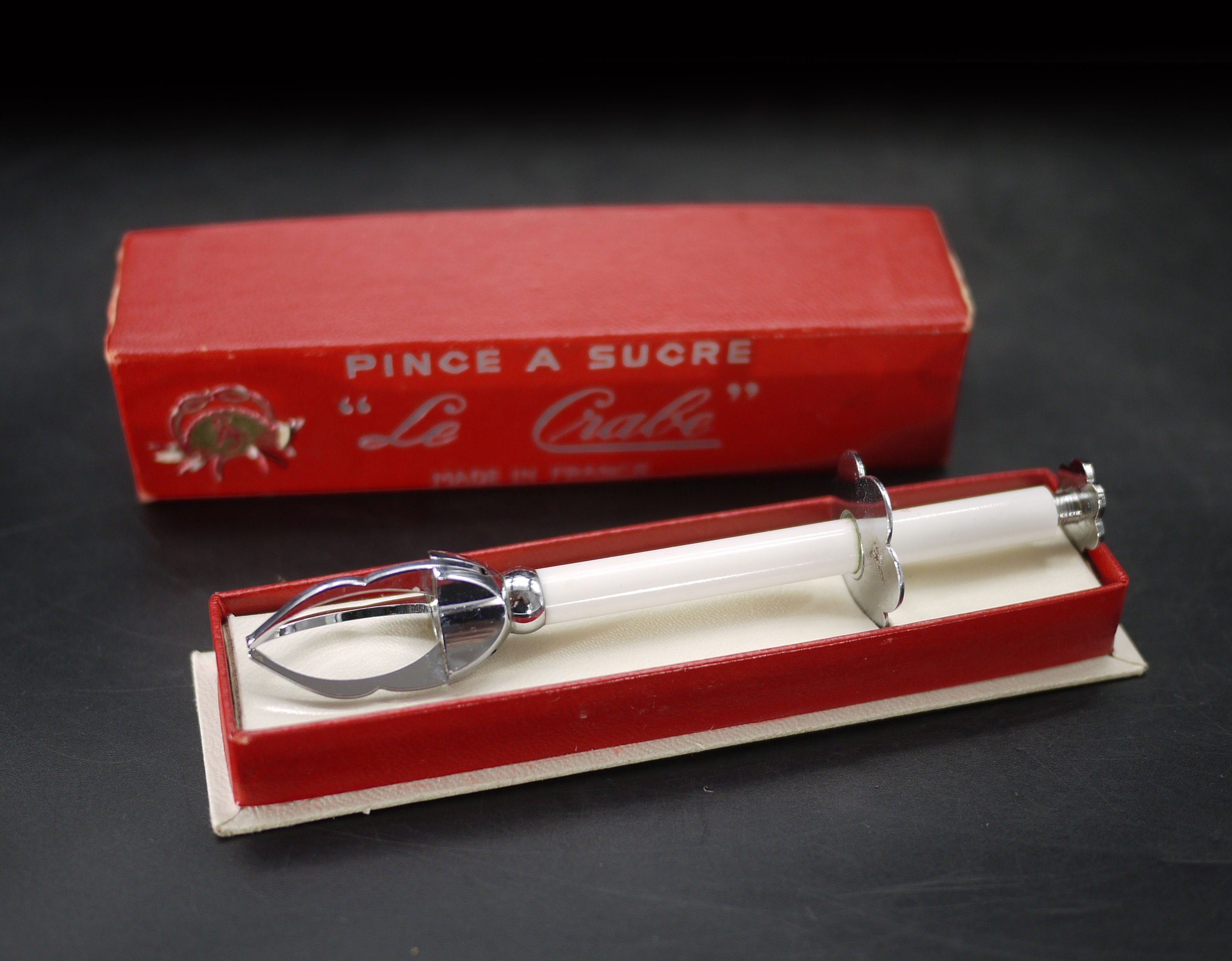 French Mechanical Sugar Tongs Le Crabe