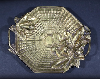 Antique French Brass Trinket Dish Ashtray Desktop Vide Poche