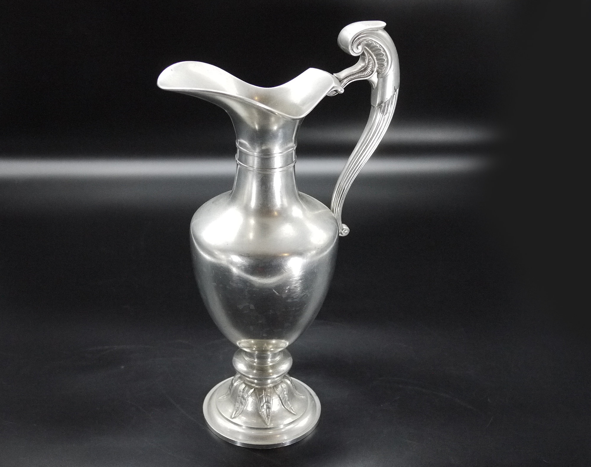 French Wine Decanter Silver Pewter by Les Etains du Manoir Paris