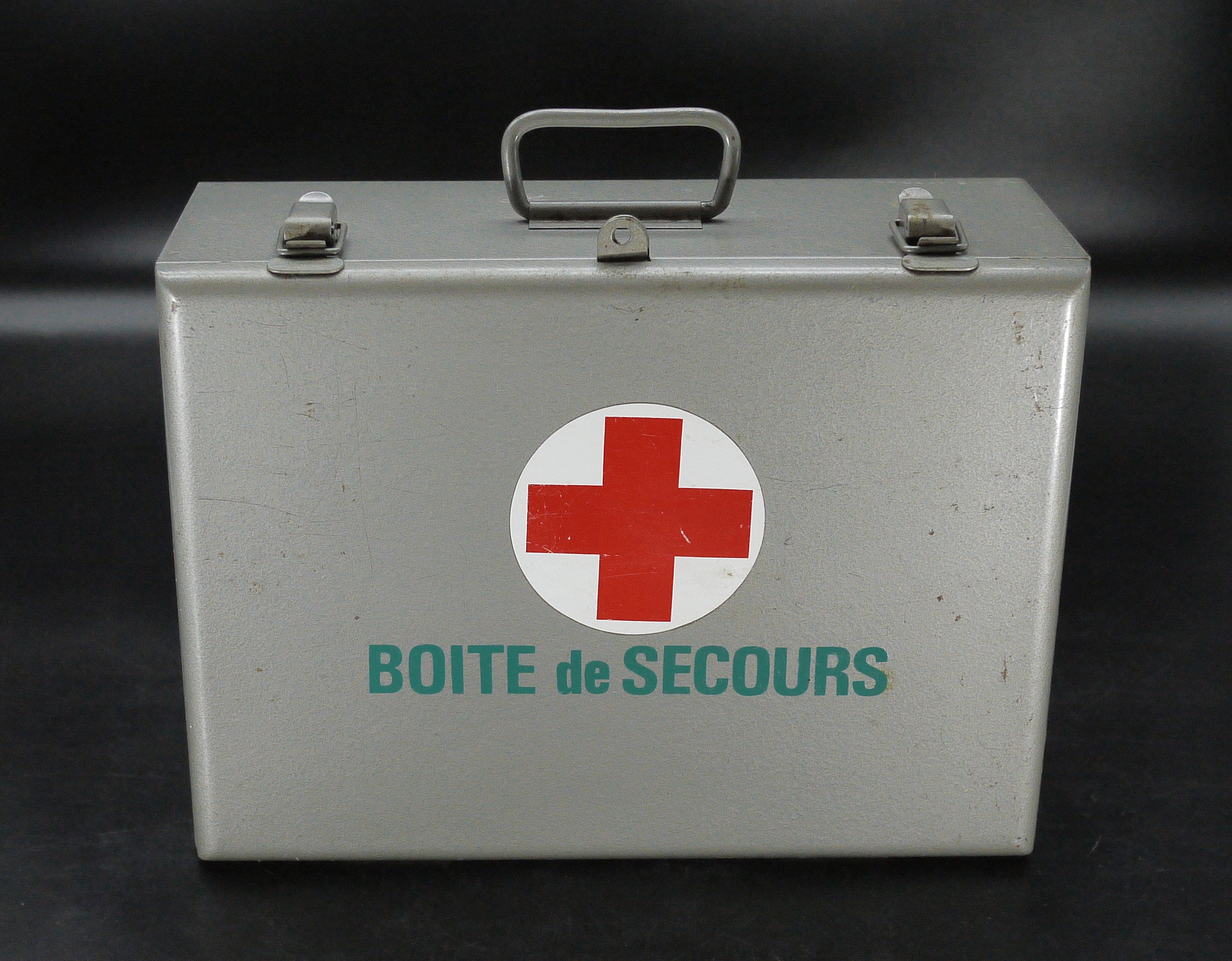 Vintage French First Aid Metal Box