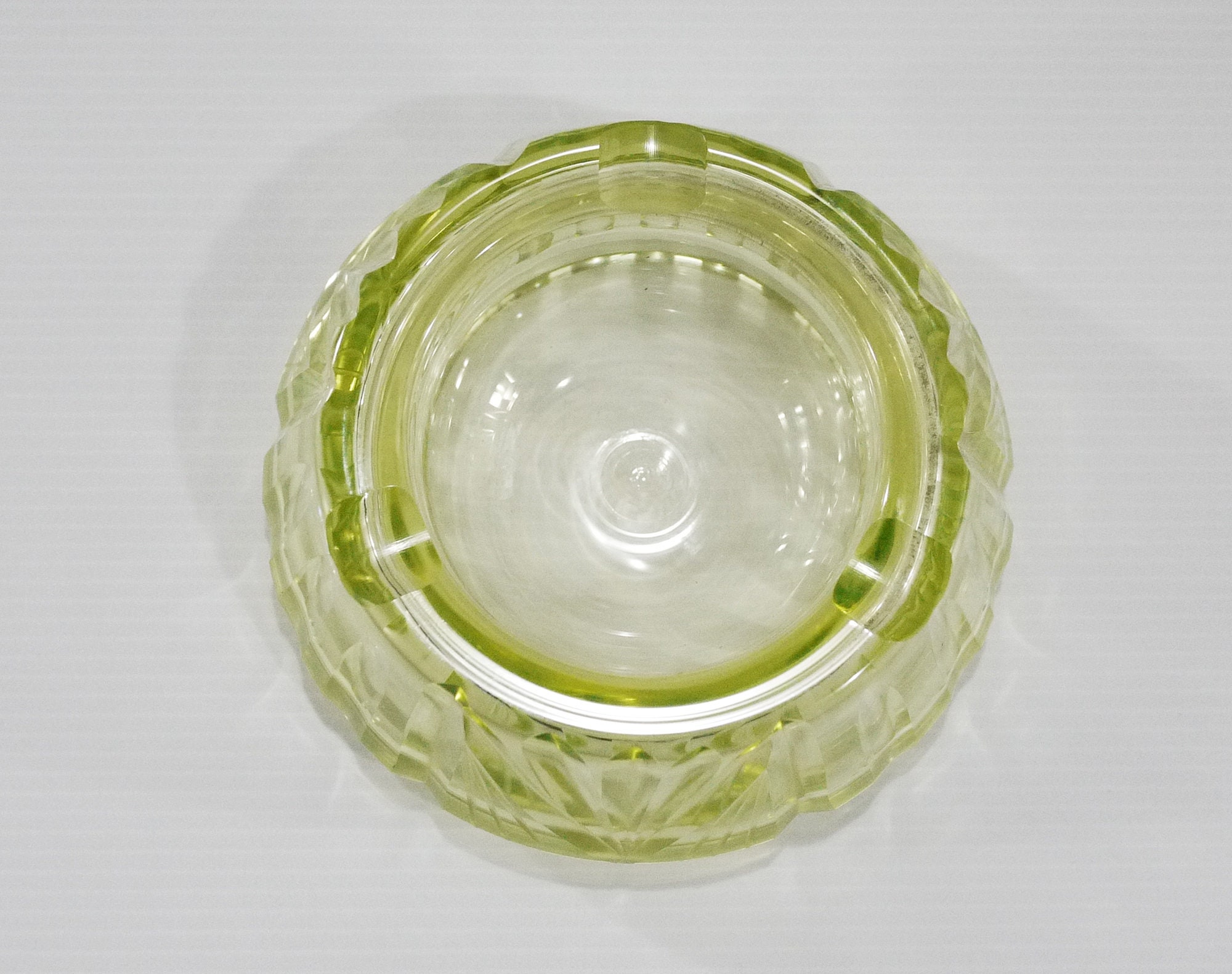 French Art Deco Uranium Glass Ashtray