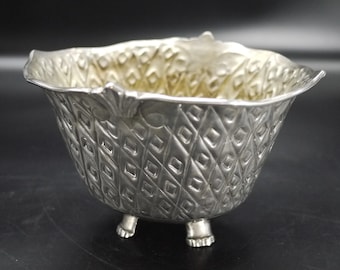 Vintage Silver Plate Repoussé Ice Bucket