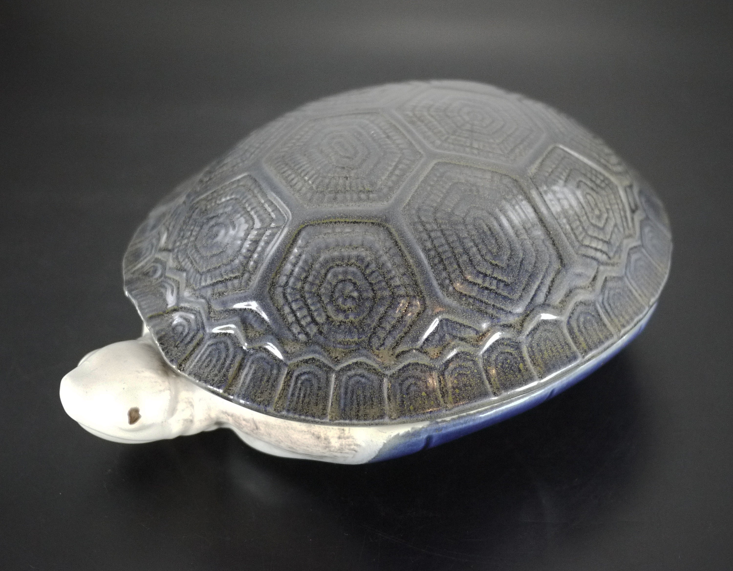 French Majolica Turtle Tureen By Michel Caugant