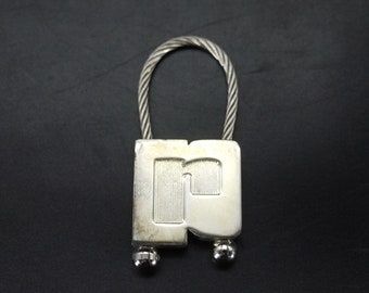 Paco Rabanne Silver Logo Key Ring, Boxed