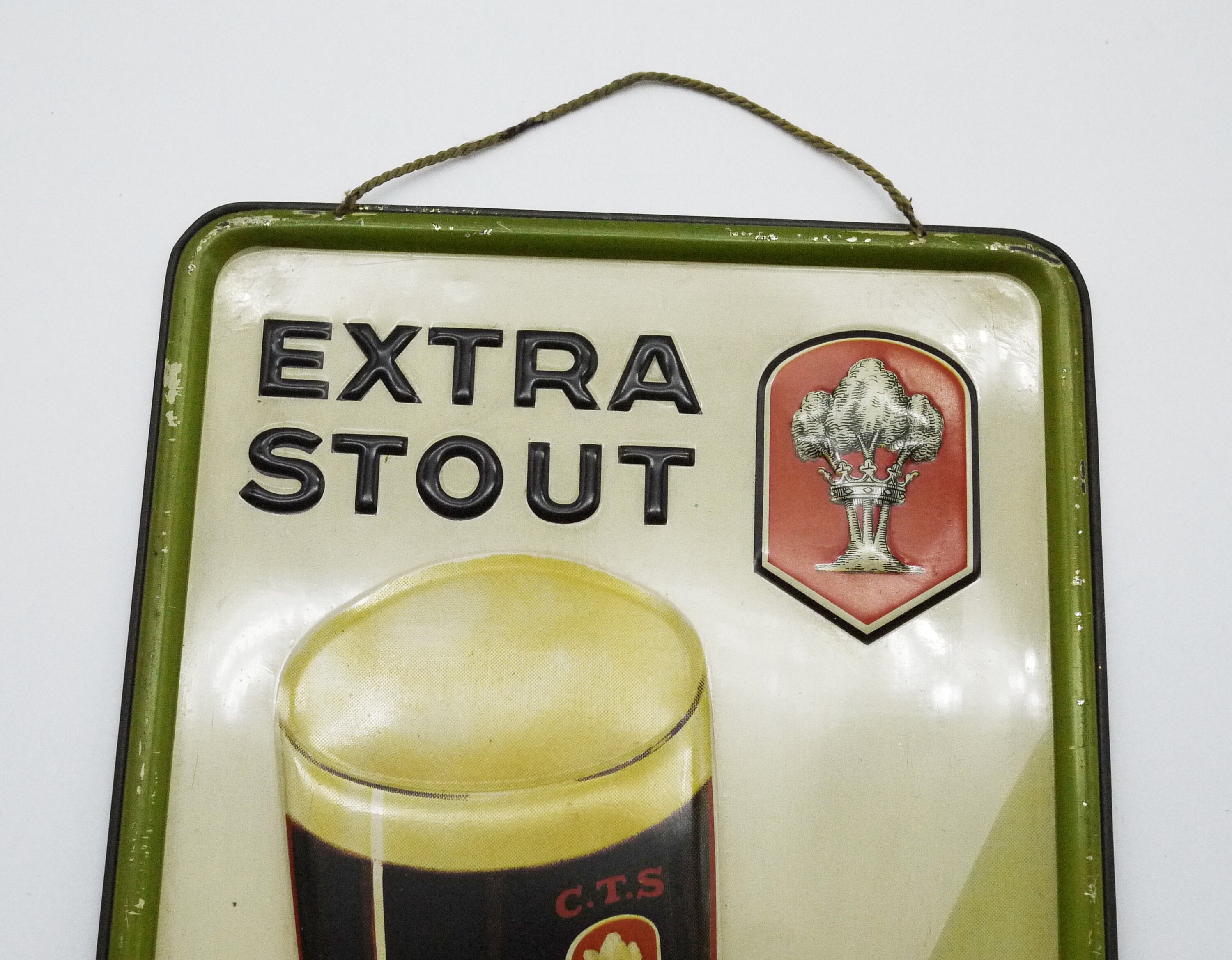 Art Deco Enamel Belgian Beer Sign C.T.S. Wielemans