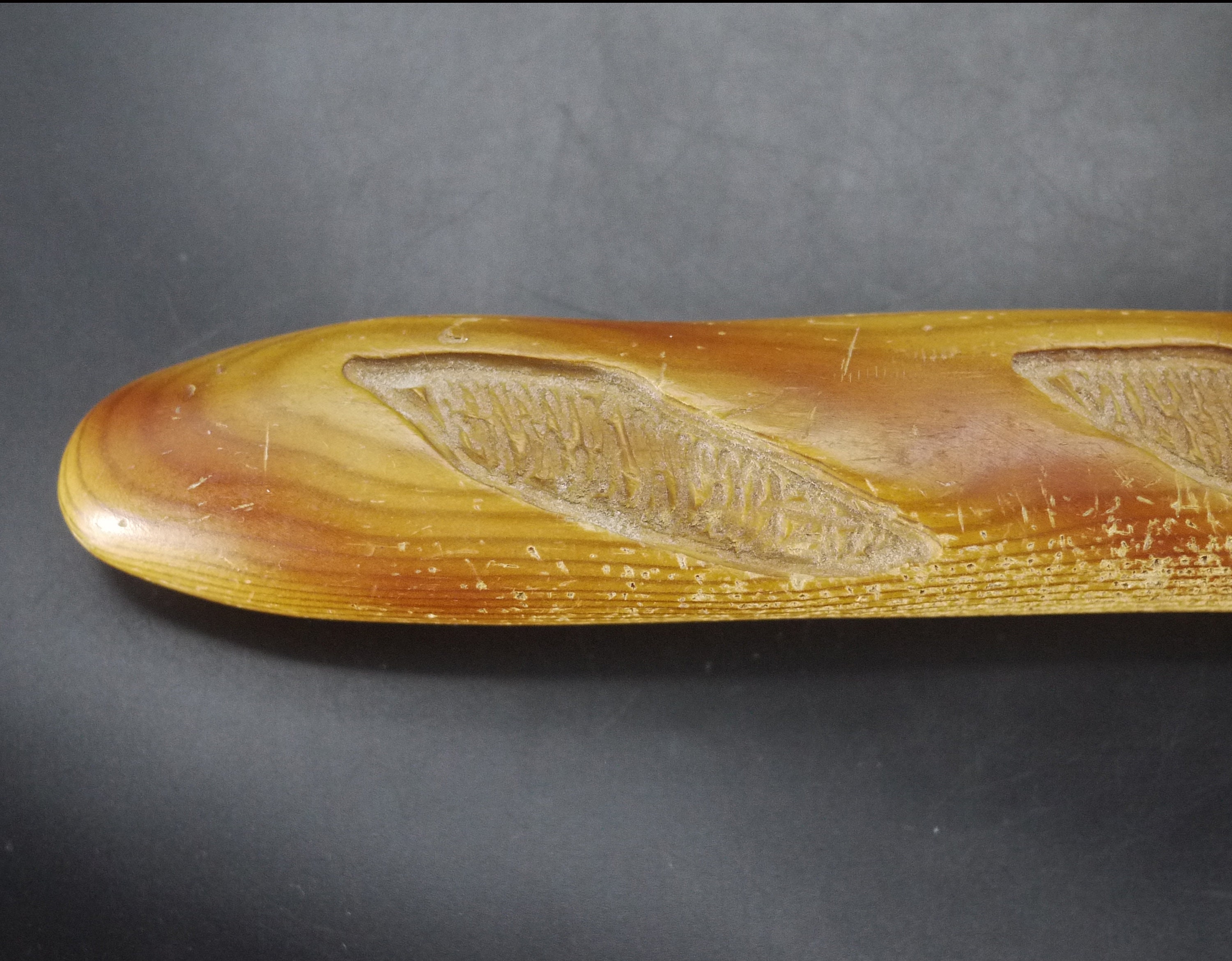 Vintage French Wood Baguette Bread Knife by Cuzin