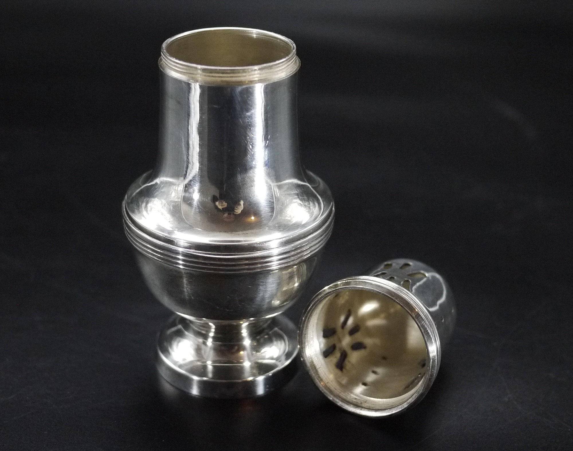 French Silver Plated Ornate Sugar Shaker Muffineer, Retro Table Decor