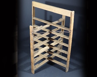 French Wooden Pie Rack Antique Tart Cooling Rack, Wood Plate Stand Bakery Decor