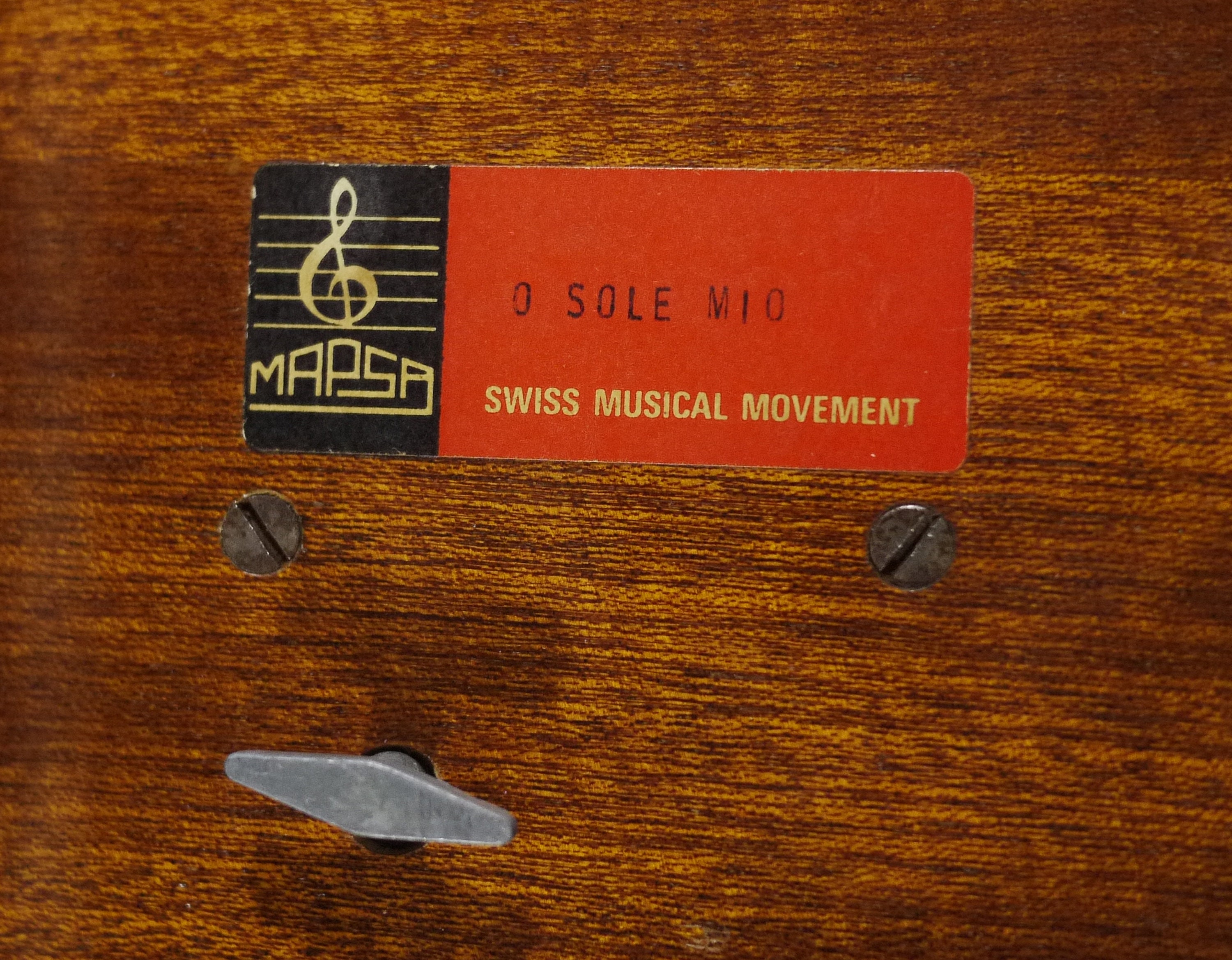 Vintage Musical Cigarette Box with Folding Tiers