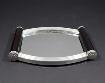 Art Deco Oval French Mirror Tray
