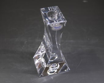 Rogaska Crystal Glass Candle Holder Vintage Contemporary Design Candlestick Holder