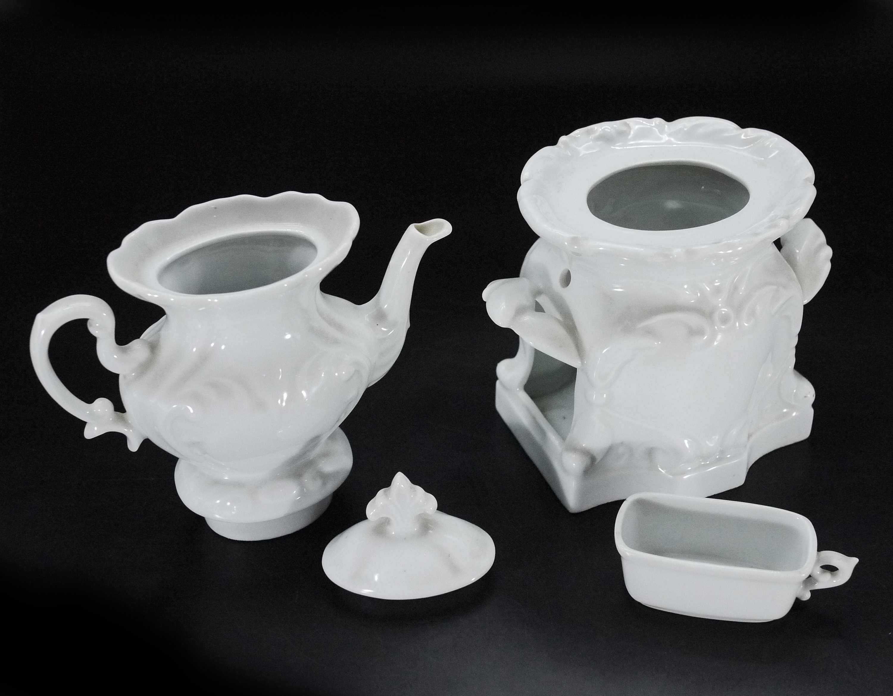 French Porcelain Teapot and Warmer by Limoges