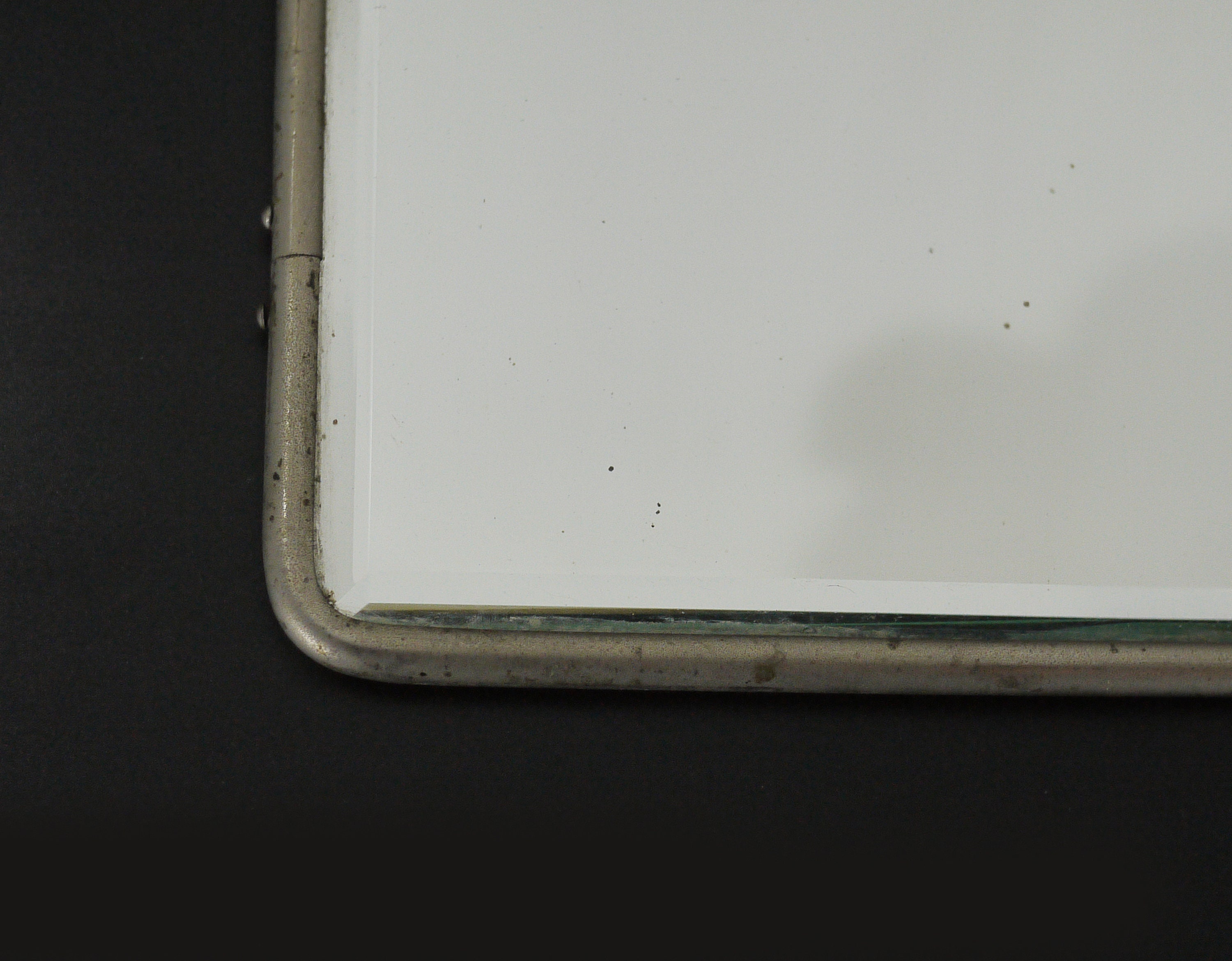Antique French Barber Shop Beveled Wall Mirror