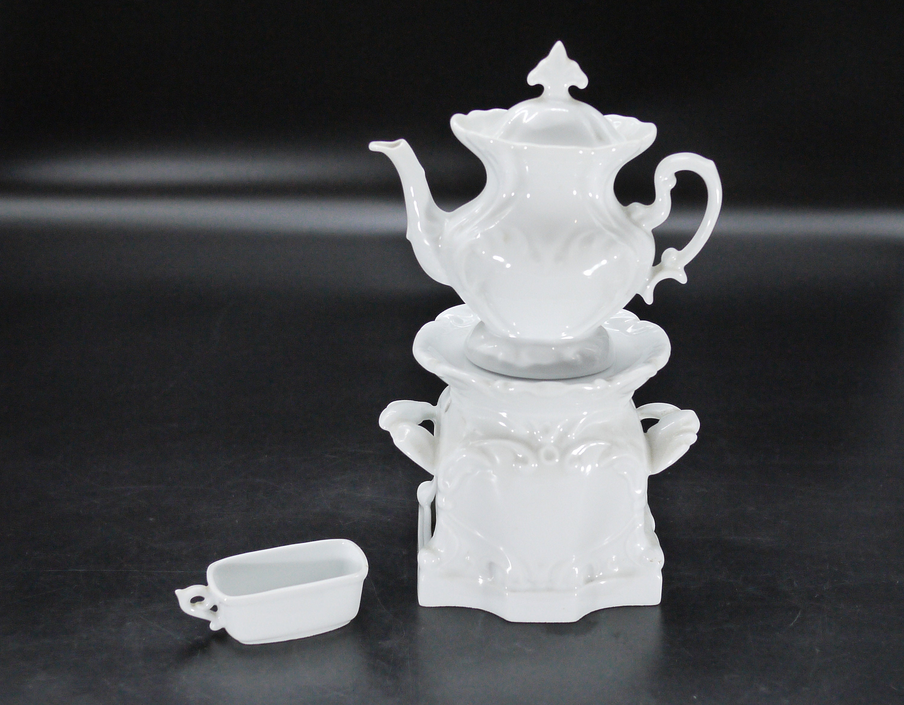 French Porcelain Teapot & Warmer By Limoges