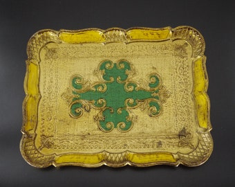 Florentine Tole Painted Rectangular Drinks Tray
