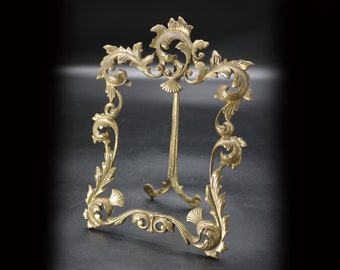 French Rococo Standing Brass Picture Frame