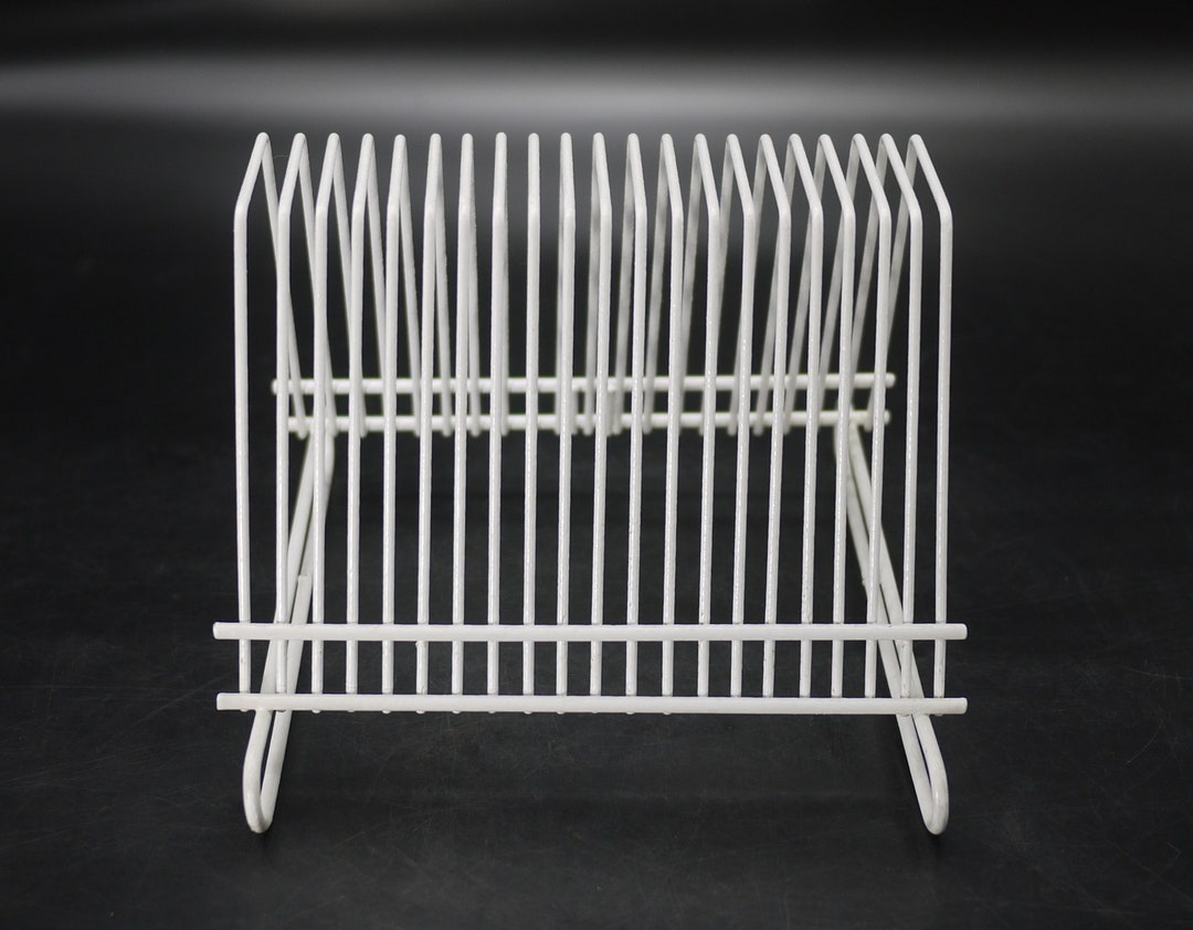 1970s White Wire Vinyl Record Rack Holder - Etsy