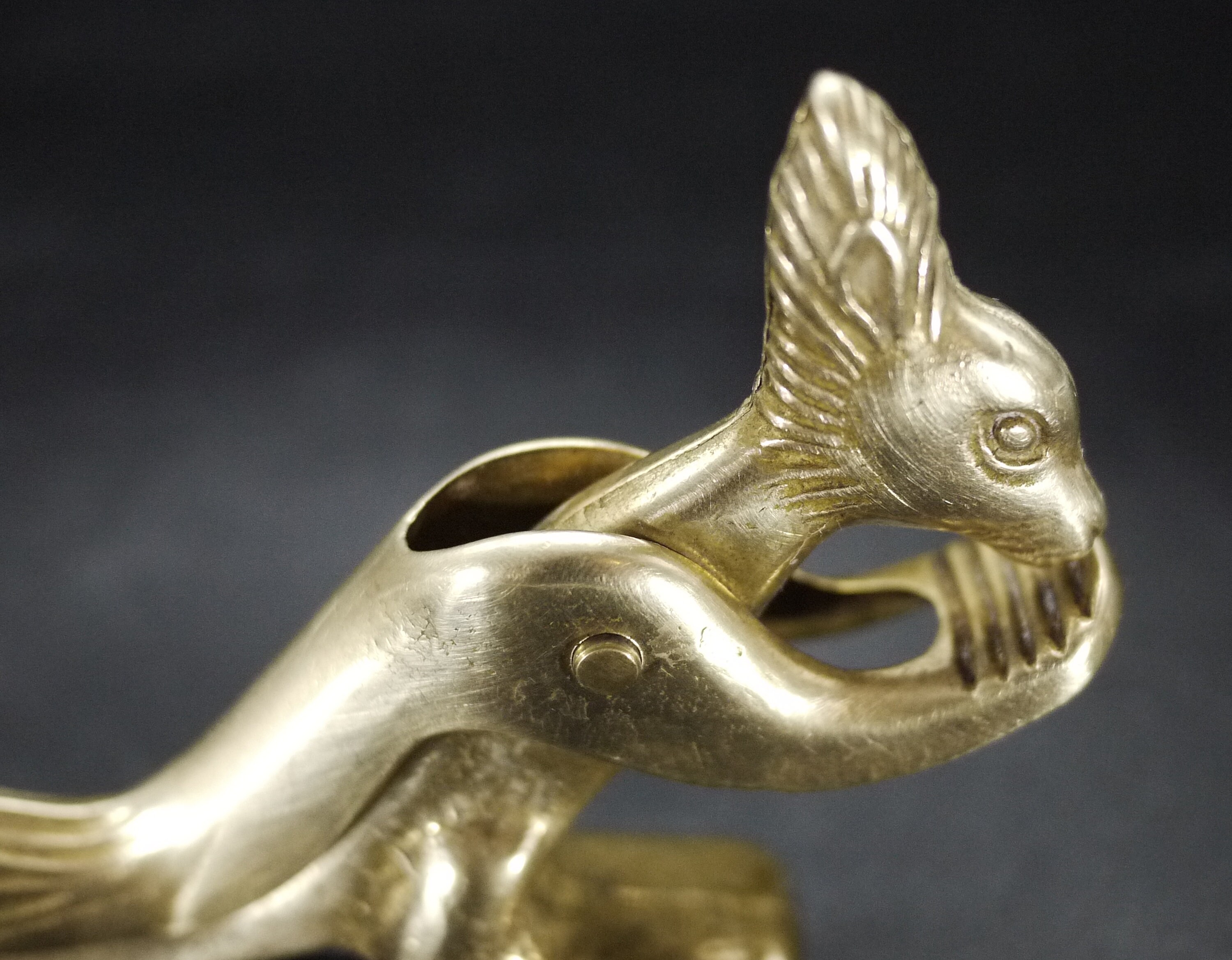 Vintage Brass Squirrel Nutcracker