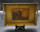 Antique French Rectangular Tole Tray
